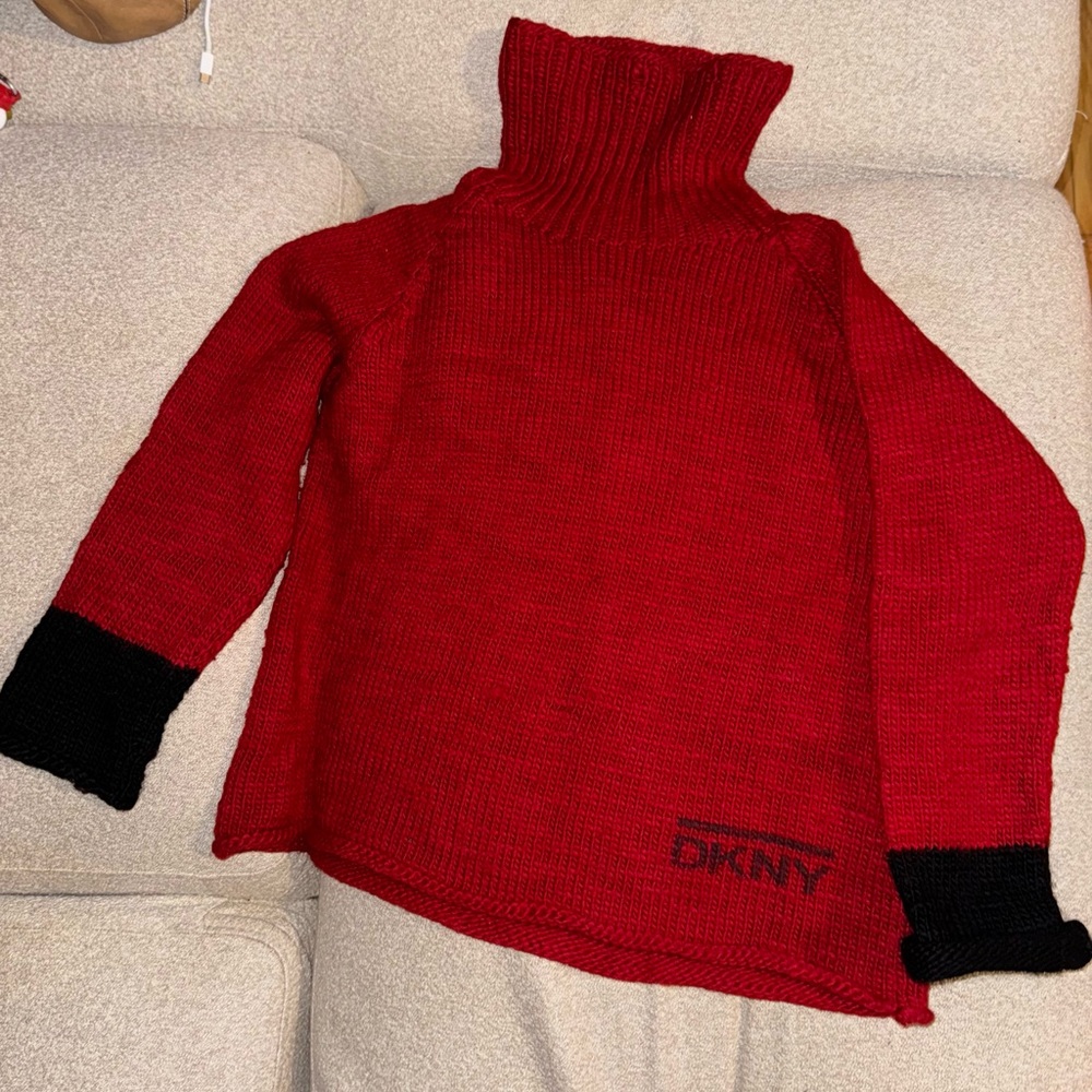 DKNY Red Turtleneck Sweater for Women